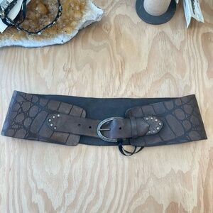 Campomaggi Wide Corset Belt in Grigio